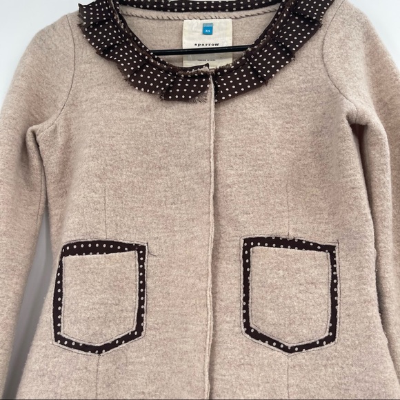 Sparrow Polka Dot Au Fait Merino Wool Cardigan Sweater - Picture 3 of 8